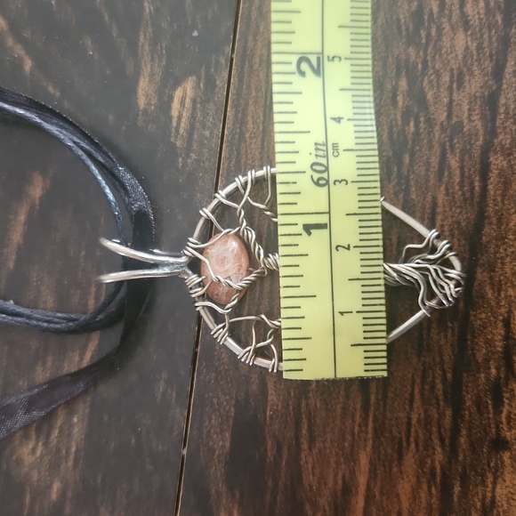 Red Sunstone Wire Wrapped Tree of Life - Picture 8 of 8